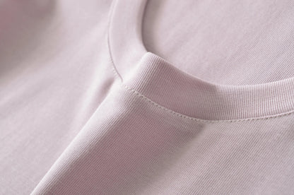 A soft long shirt with a round neckline