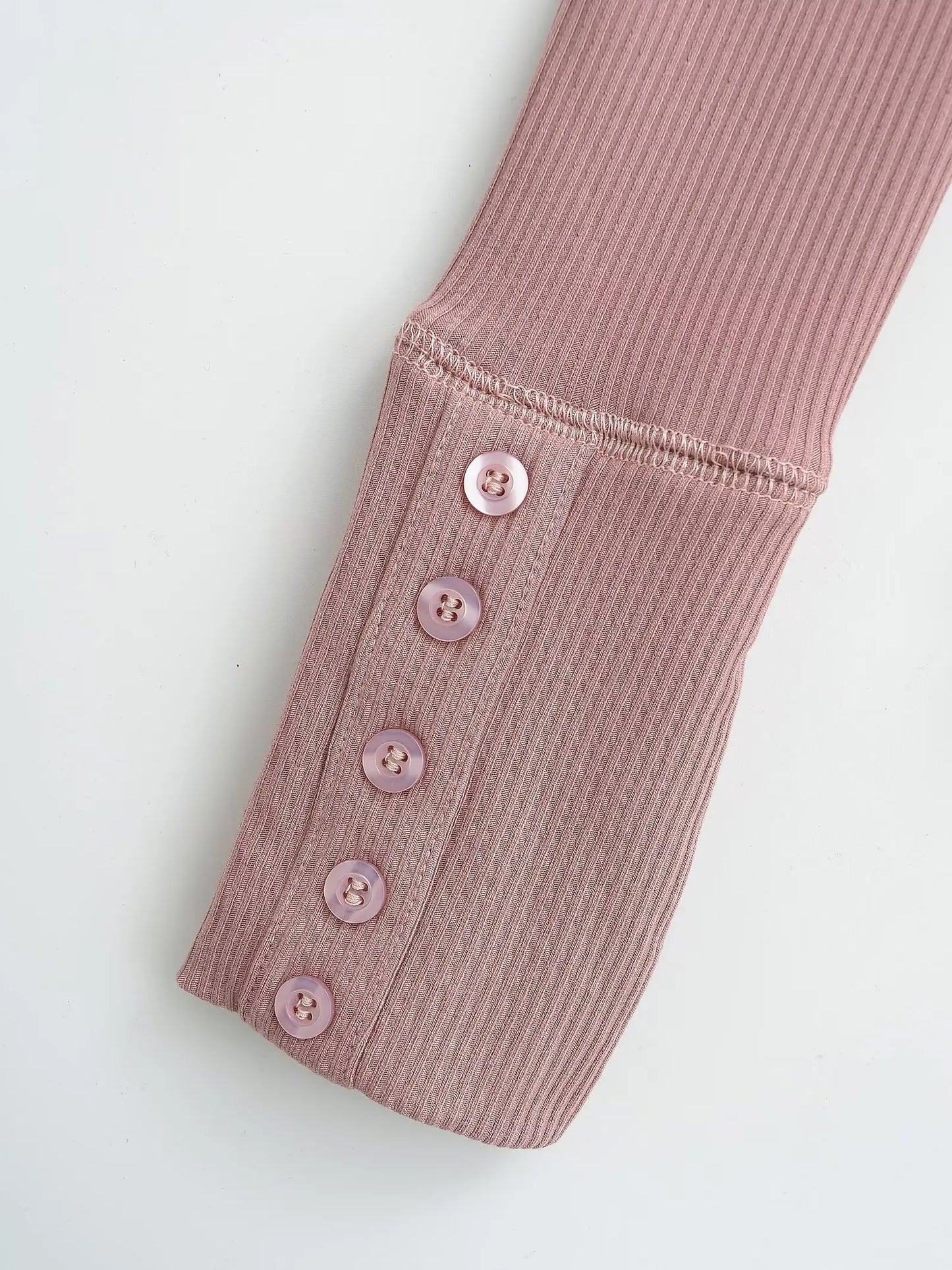 Half-open button-down shirt
