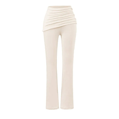 Tights with folds at the waist