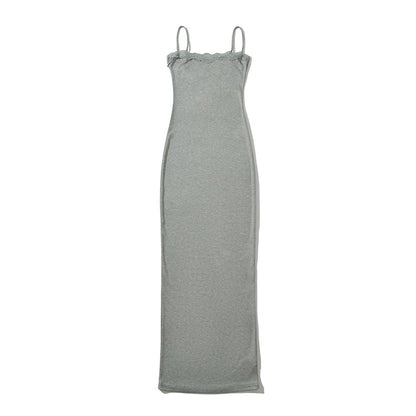 Bodycon dress with lace decorations