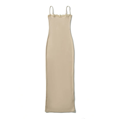 Bodycon dress with lace decorations