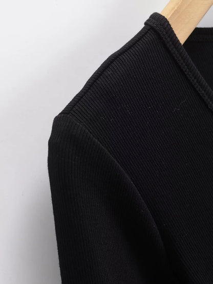 Buttoned v-neck overall
