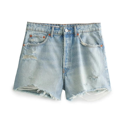 Ripped short jeans