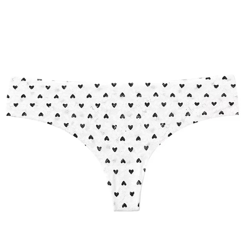 Thong underwear with illustrations