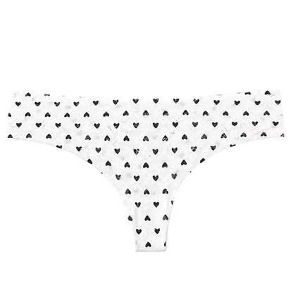 Thong underwear with illustrations
