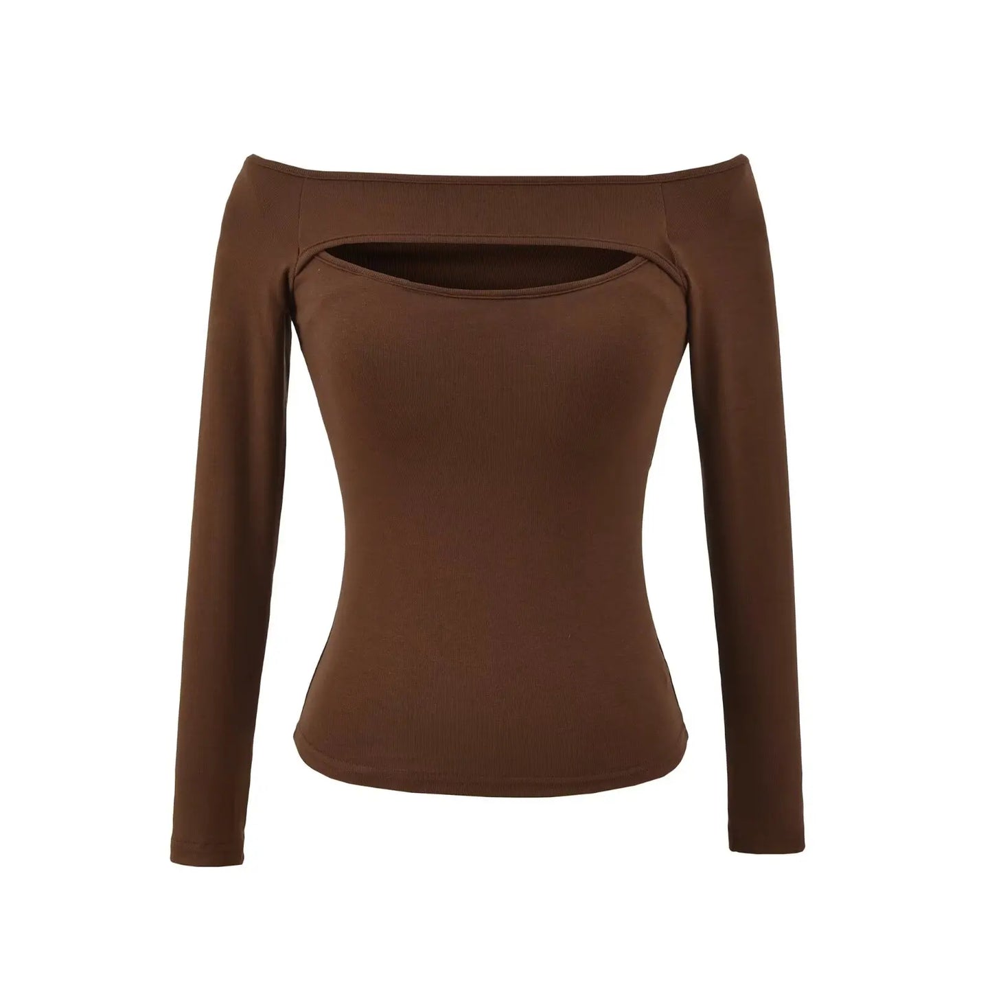 A long shirt with an opening at the neckline and a built-in bra