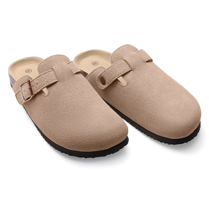 Open shoes with a buckle