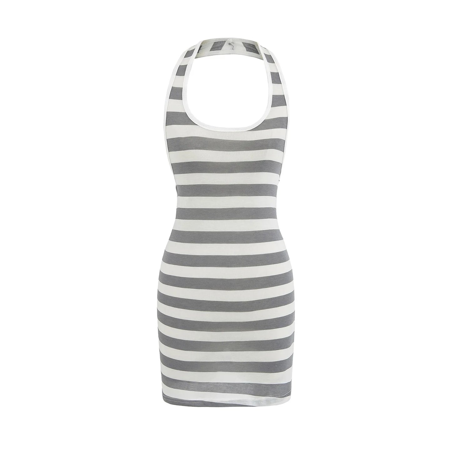Striped collar dress