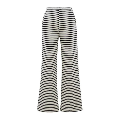 Soft flared striped pants