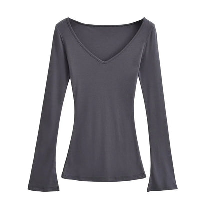 Shirt with flared sleeves