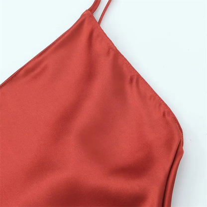 Classic satin triangle dress