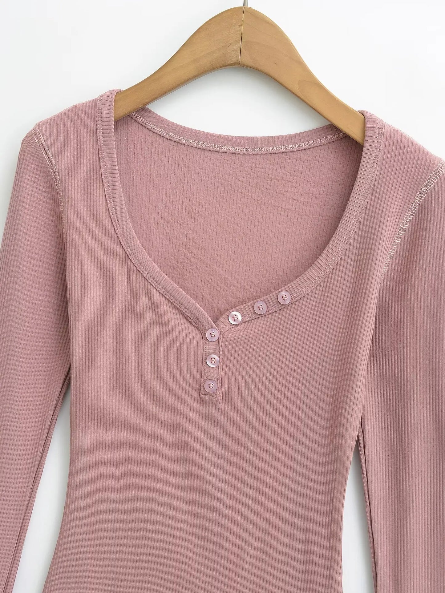Half-open button-down shirt