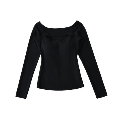 A long shirt with an opening at the neckline and a built-in bra