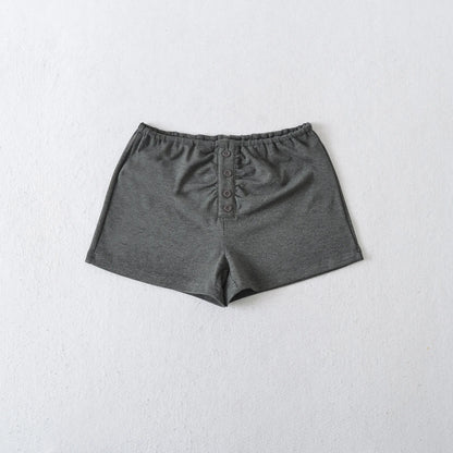 Pajama shorts with buttons