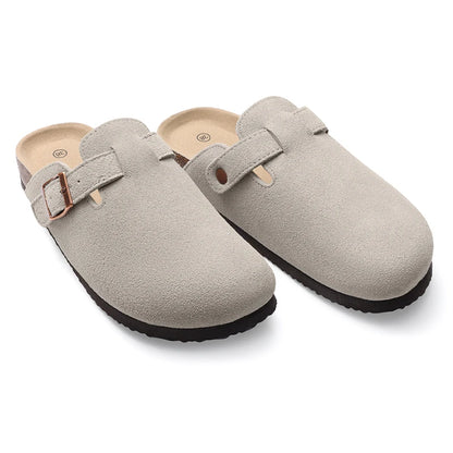 Open shoes with a buckle