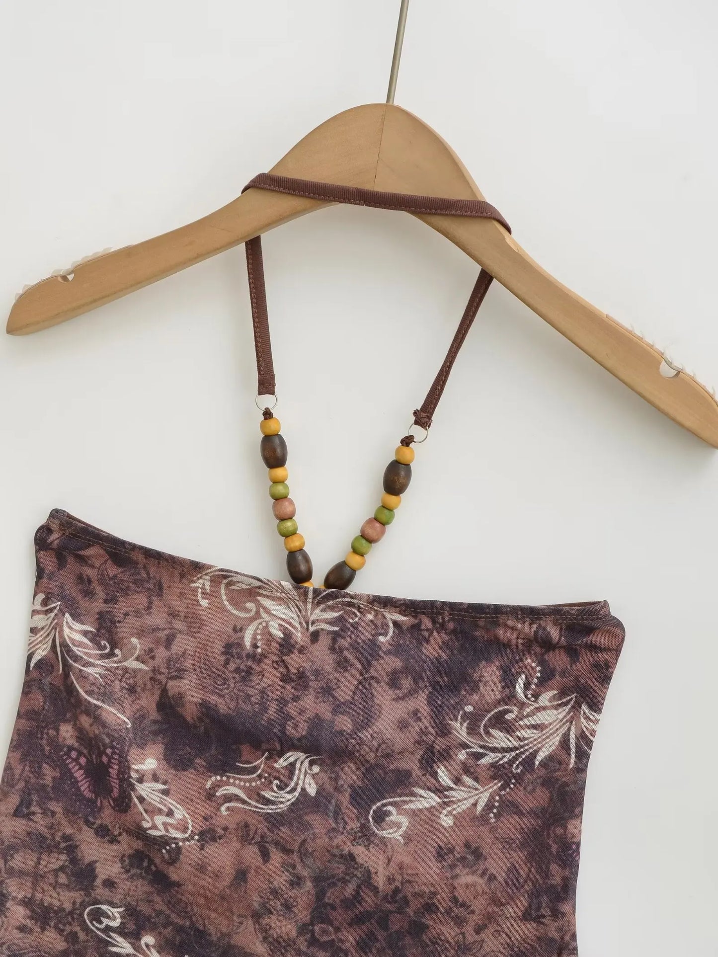 Beaded collar tank top