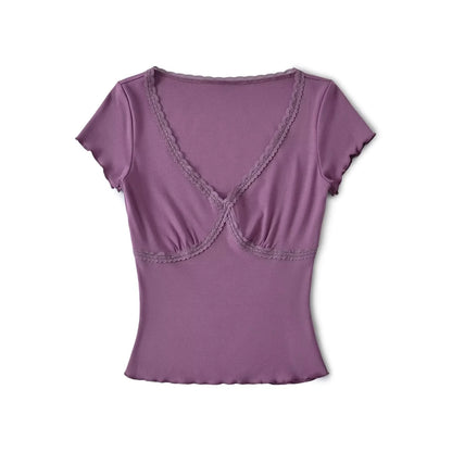Lace triangle shirt