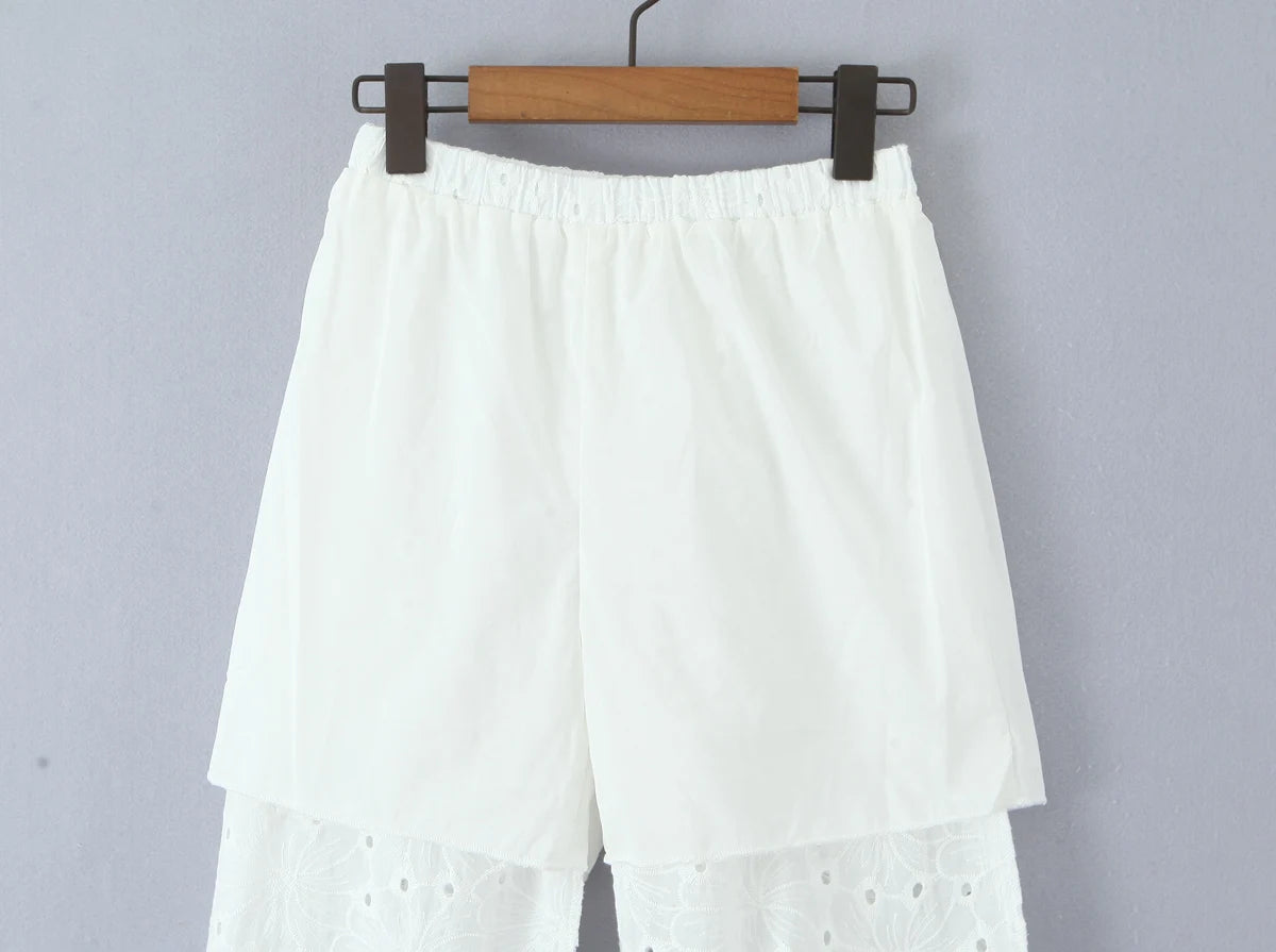 Tie pants with holes