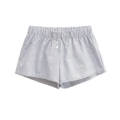 Two button checkered shorts