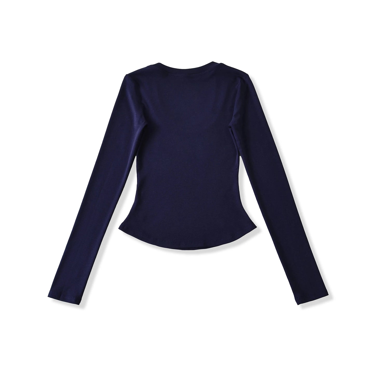 A soft long shirt with a round neckline