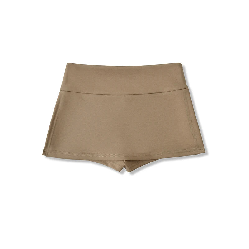Mini skirt with trousers