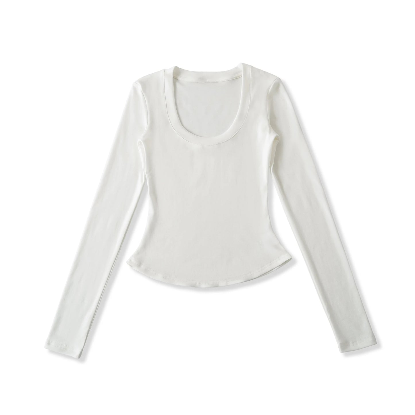 A soft long shirt with a round neckline