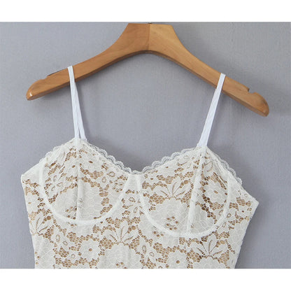 Long sexy lace dress
