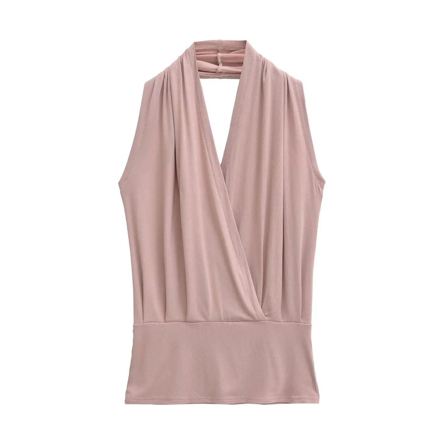 Wrap collar tank top