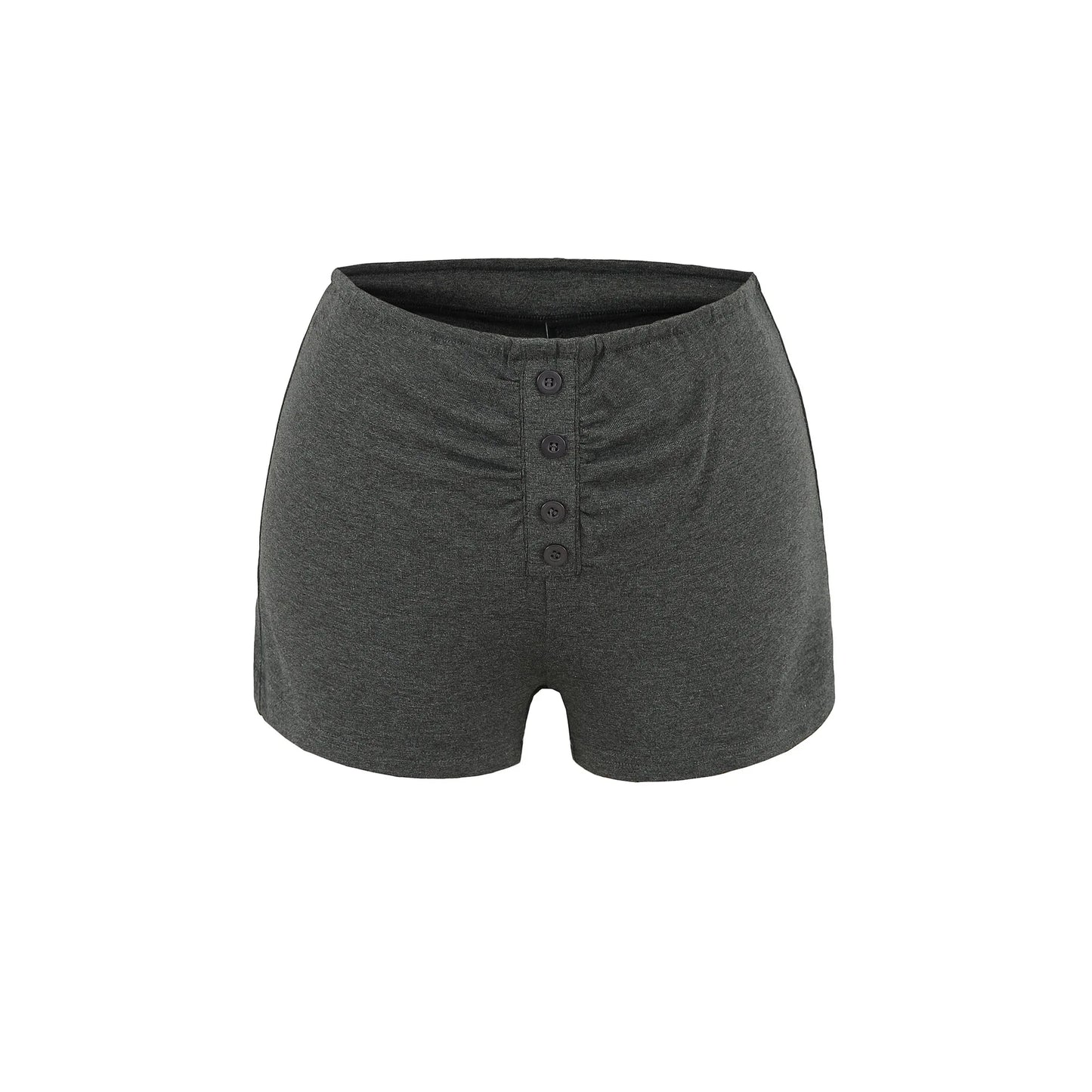 Pajama shorts with buttons