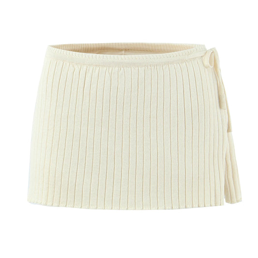 חצאית סריג עם מכנסונים מובנים