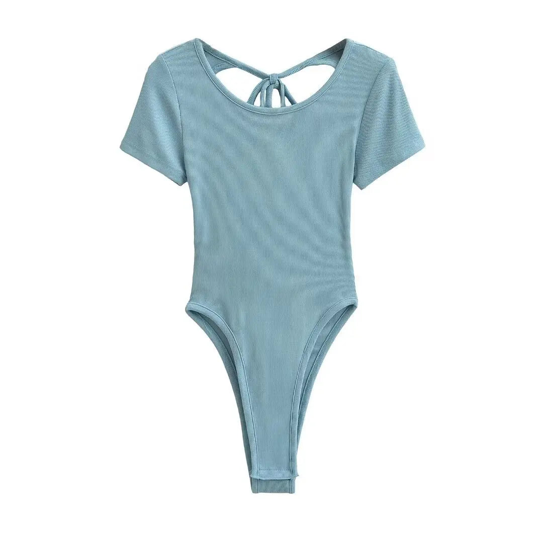 Bodysuit with open tie back