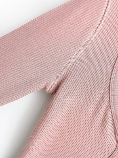Half-open button-down shirt