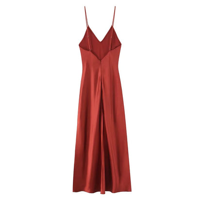 Classic satin triangle dress
