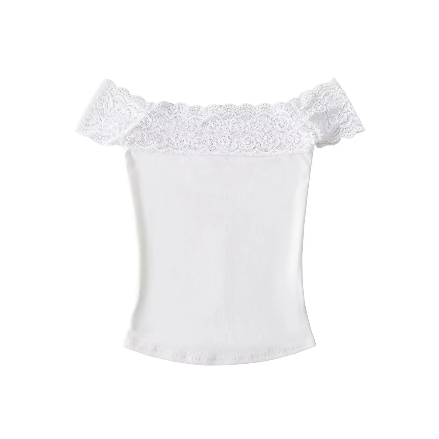 Lace strapless shirt