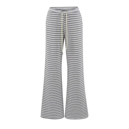 Soft flared striped pants