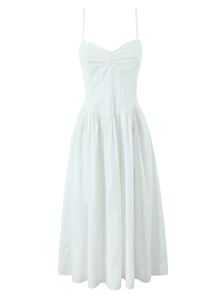 A dress with a classic neckline