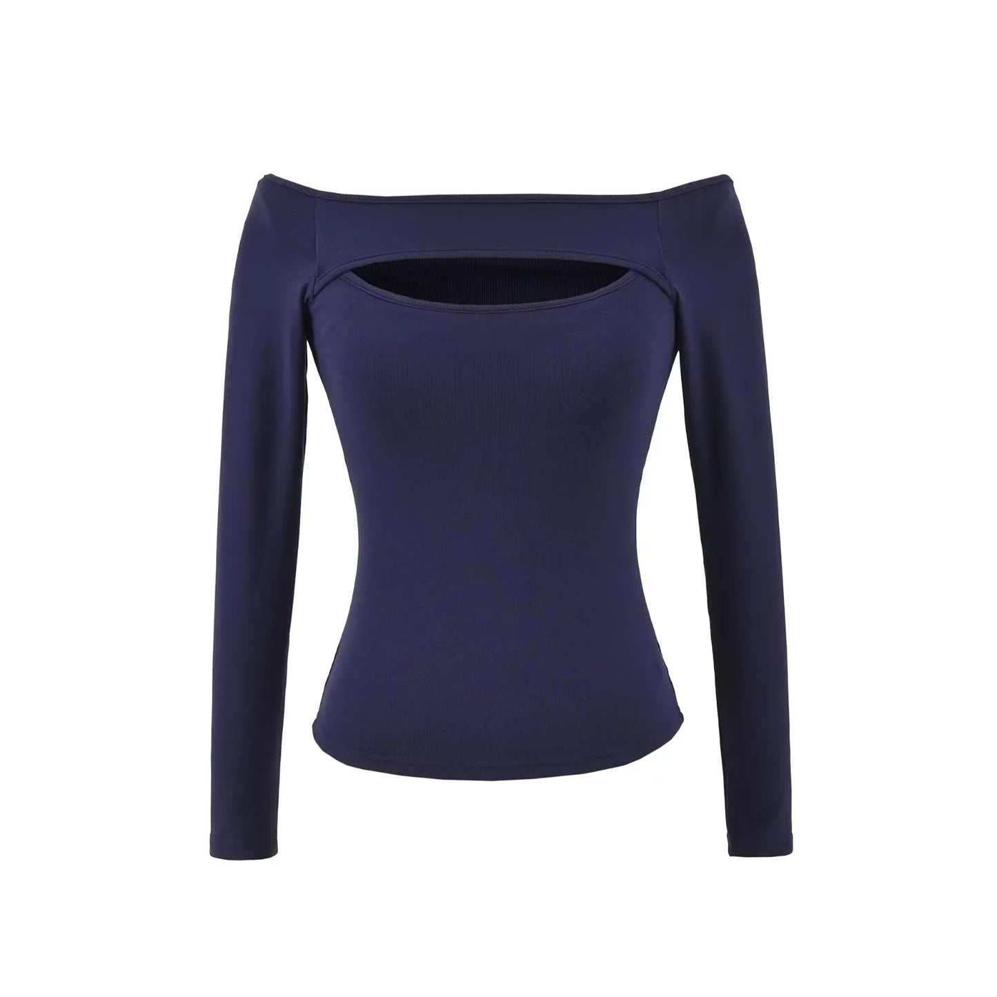A long shirt with an opening at the neckline and a built-in bra