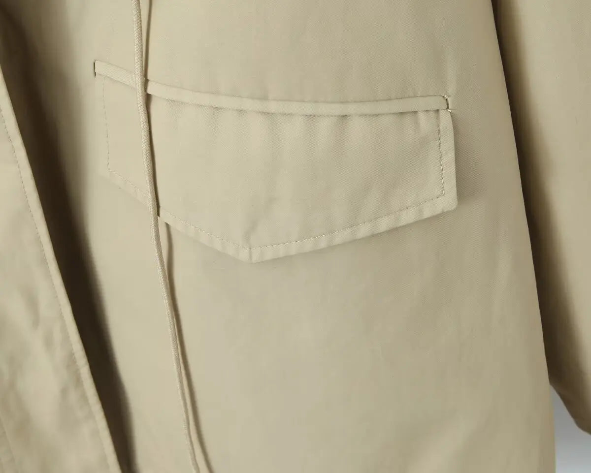 beige oversized coat