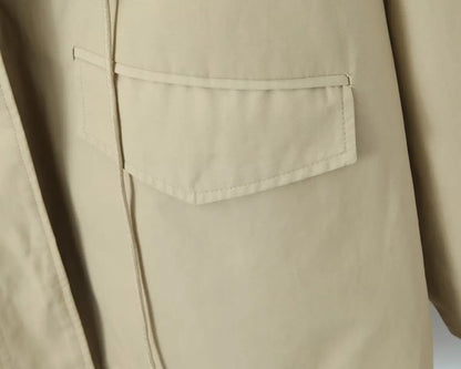 beige oversized coat