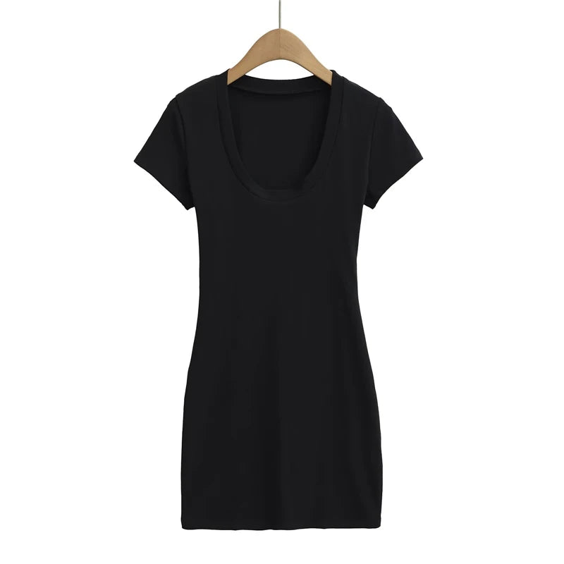 Basic round neckline dress