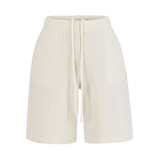 מכנסיים קצרים ברך במרקם פיקה