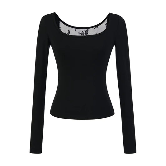 חולצה ארוכה עם גב תחרה