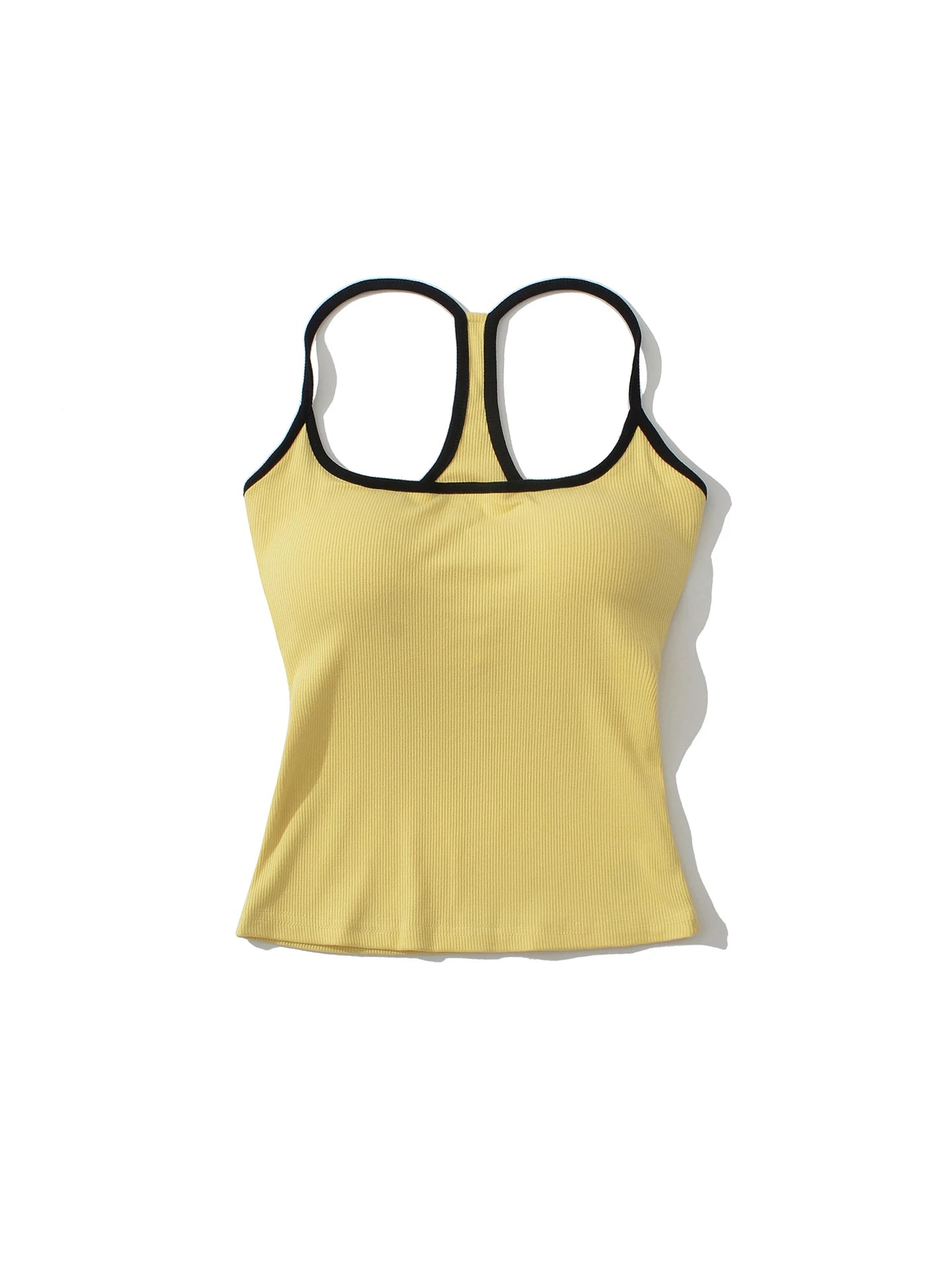 Sporty style tank top with a built-in bra