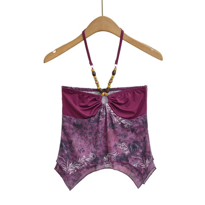 Beaded collar tank top