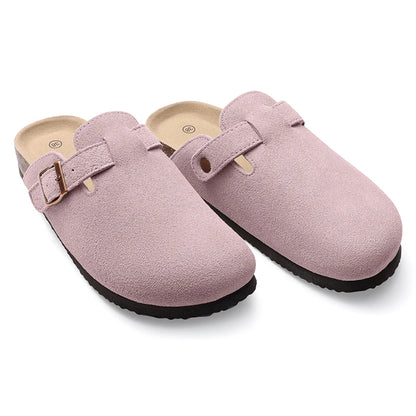 Open shoes with a buckle