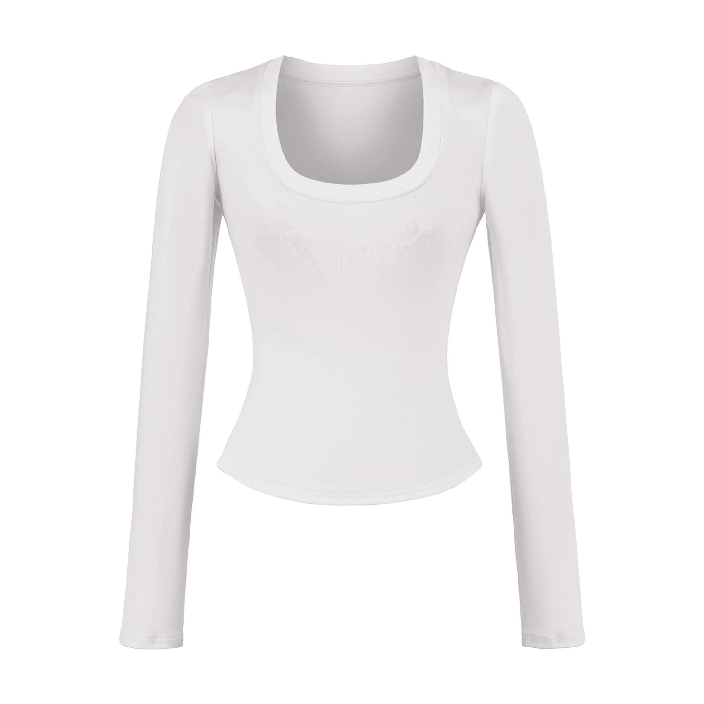 A soft long shirt with a round neckline
