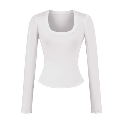 A soft long shirt with a round neckline