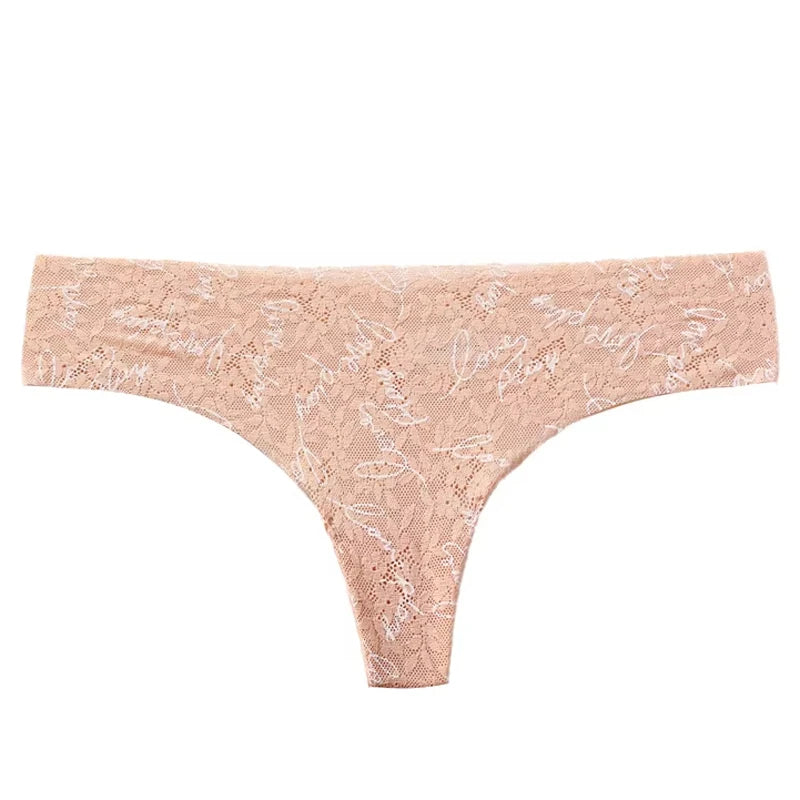 Thong underwear with illustrations