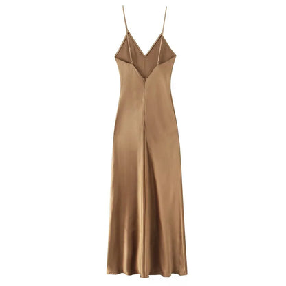 Classic satin triangle dress
