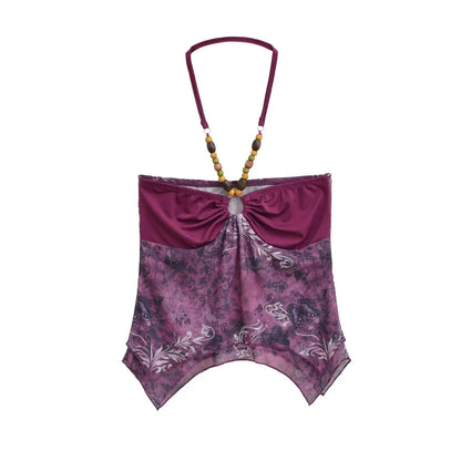 Beaded collar tank top